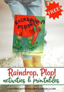 Raindrop Plop is a great book to read on a rainy day. Afterward, try a few of these hands-on activities and printables to extend the fun!