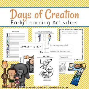Whether you're teaching Creation in your homeschool, your Sunday school, or classroom, these Days of Creation activities and printables are just what you need!
