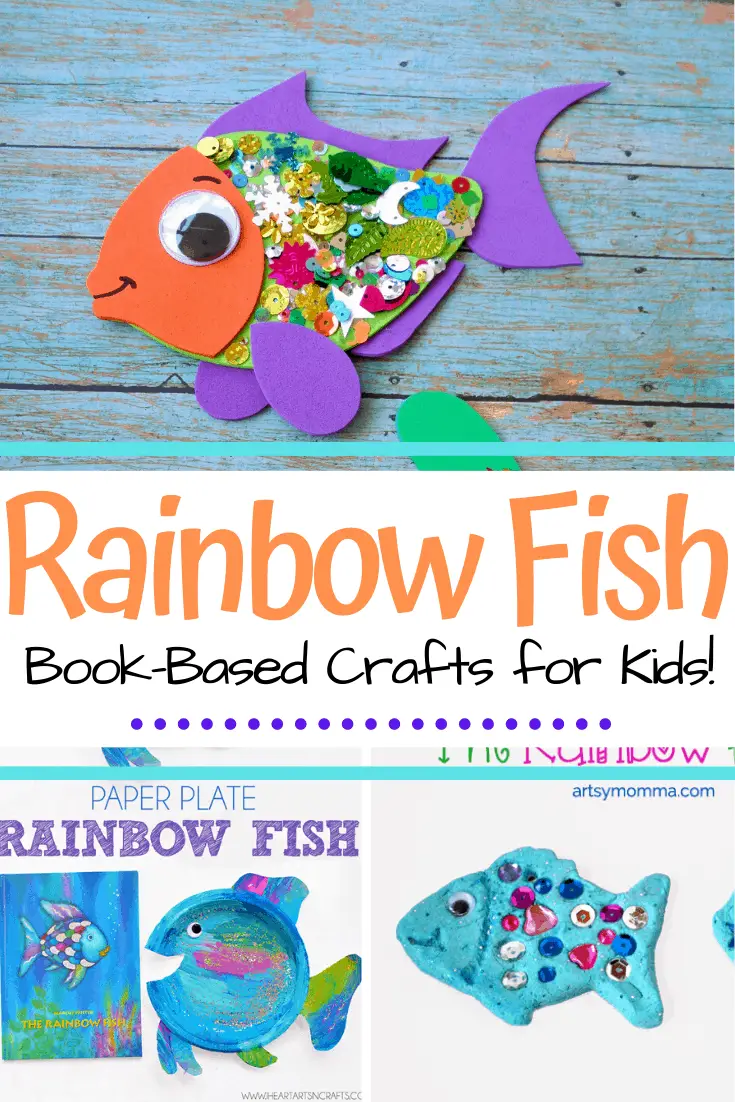 These Rainbow Fish crafts for kids work on fine motor skills, creativity, hand-eye coordination, and much more! Perfect for preschool through grade 2.