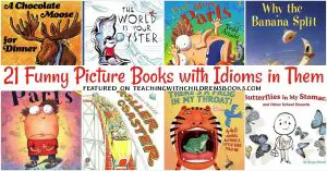Idioms ca be tricky for young readers (and those learning ESL). This collection of funny picture books with idioms in them will help make the meanings clearer.