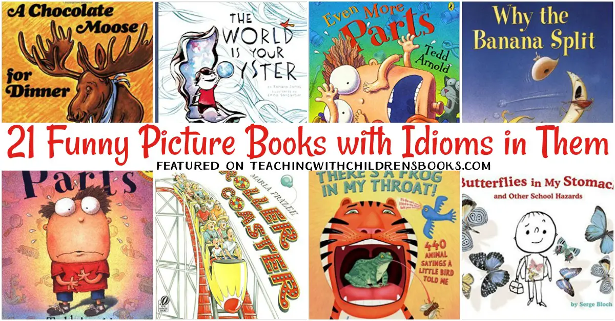 Idioms ca be tricky for young readers (and those learning ESL). This collection of funny picture books with idioms in them will help make the meanings clearer.