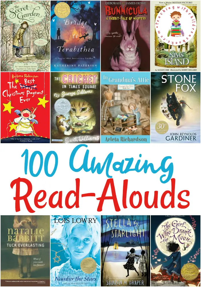Looking for a new read aloud book for your classroom or homeschool? Don't miss this list of 100 amazing read alouds for kids of all ages! 
