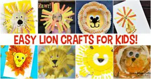 No matter which lion books are in your book basket, these easy lion crafts for kids will make the perfect follow-up activity!