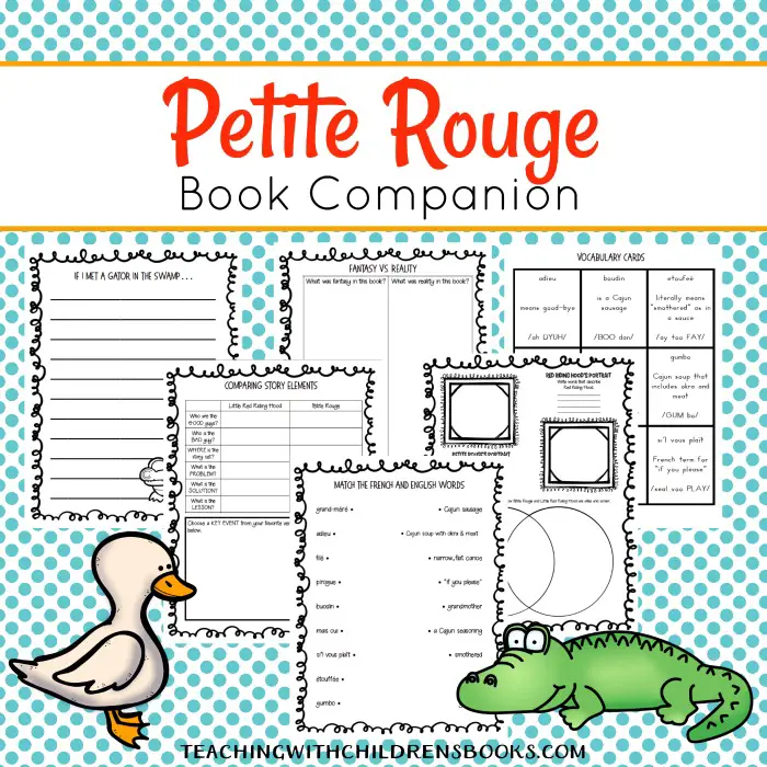 Petite Rouge Riding Hood gives a clever Cajun twist to the classic story of Little Red Riding Hood. Have fun digging into the book with this book companion!