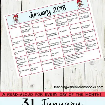 January Read Aloud Picture Books Calendar