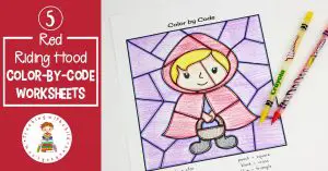 This set of Little Red Riding Hood story printable color by code worksheets are a great addition to your fairy tale unit studies. Available in a range of difficulties.