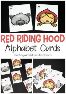 Are you looking for a fun hands-on activity to practice letter identification and matching uppercase and lowercase letters? These Little Red Riding Hood printable alphabet cards are perfect!