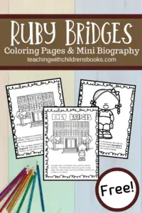 This Ruby Bridges coloring page packet features a 6-page mini biography. This no fuss, no prep booklet is an engaging way to teach kids about Ruby Bridges.