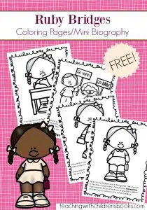 This Ruby Bridges coloring page packet features a 6-page mini biography for kids to read and color. This no fuss, no prep booklet is an engaging way to teach kids about Ruby Bridges.