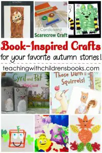 Inspire young readers with these book inspired crafts for autumn. From squirrels and leaves to pumpkins and turkeys, we've got it all on this list!