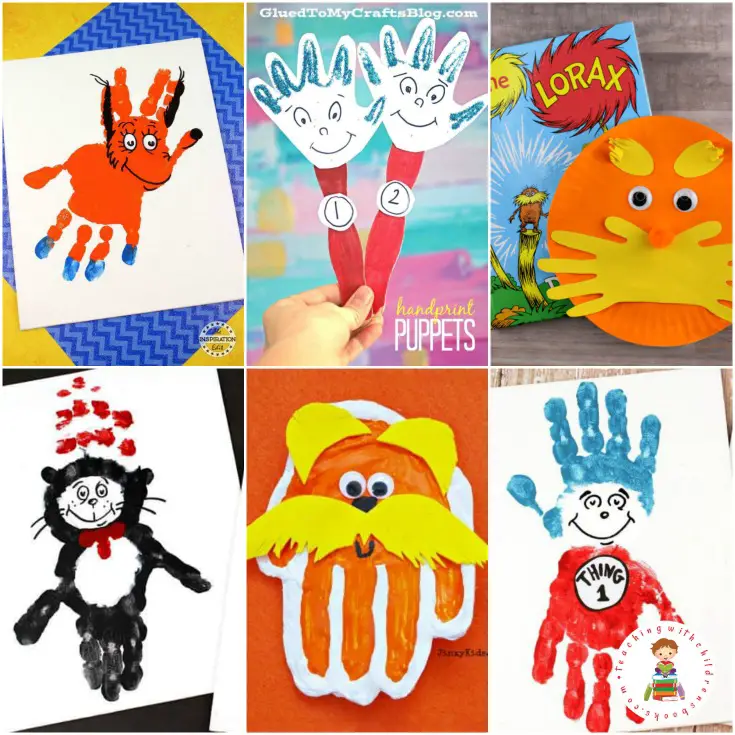 Preschoolers love Dr. Seuss. And, they are going to love these Dr Seuss handprint crafts! These cute crafts are sure to become keepsakes.