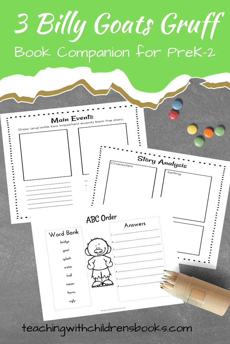 Don't miss these printable Three Billy Goats Gruff activities! They focus on colors, alphabet, and math with a fun farm theme. Perfect for your book-based lessons.