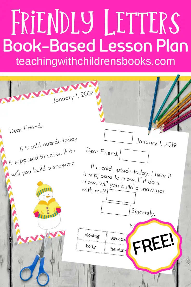 Free Friendly Letter Template from teachingwithchildrensbooks.com
