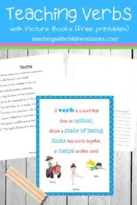 You won't believe how much fun it is to teach verbs with picture books! It's super simple with this book list and free mini-pack of printables.