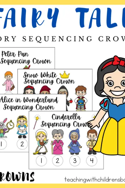 Kids of all ages love fairy tales! They can practice story sequencing with this set of ten fairy tales story sequencing crowns!