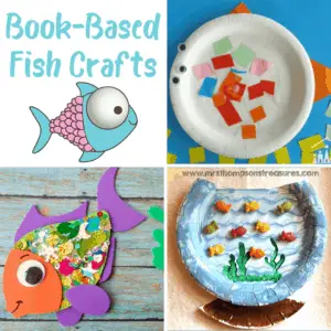 Don't miss this amazing collection of book-based fish crafts for kids featuring ten different fish-themed picture books! Perfect for all ages!