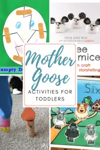 Rhymes are important for language development for babies and toddlers. These Mother Goose activities for toddlers are ideal for little learners.