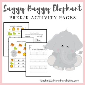Download and print this fun The Saggy Baggy Elephant activity pack to help bring the story to life for kids ages 3-7. Perfect for home and school use!