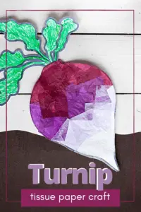 Book-based crafts help kids engage in the stories they read. This Enormous Turnip craft pairs nicely with any version of the folktale you have on hand. 
