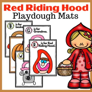 You don't want to miss this Little Red Riding Hood activity for kids! They'll love building story props these fairy tale playdough mats.