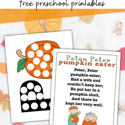 Peter Peter Pumpkin Eater Printable